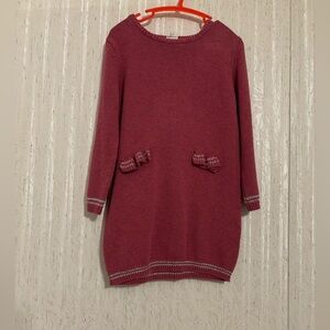 Cozy Knit Dress with Bow Details